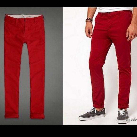 Abercrombie & Fitch Other - NEW Abercrombie Fitch A&F Skinny Jeans Pants Red
